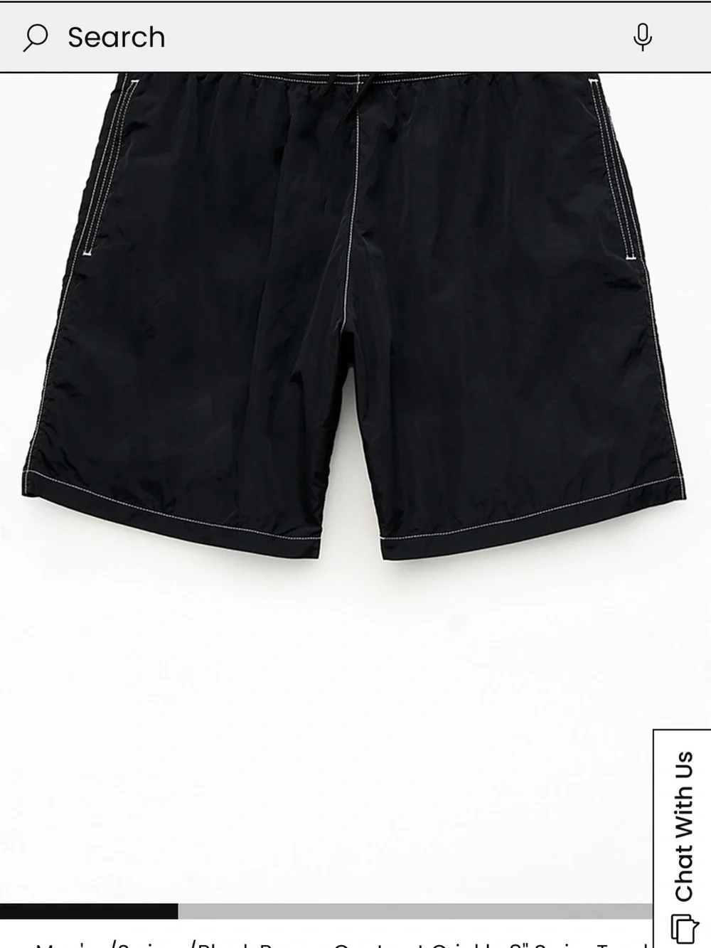 PacSun Men's Black Swim Trunks - Classic Drawstring - 8 in
